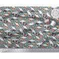 thumbnail image 2 of Soimoi Polyester Crepe Fabric Geometric & Dogs Patchwork Printed Fabric 1 Yard 42 Inch Wide, 2 of 3