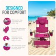 thumbnail image 4 of Ostrich The Woody Backpack 3N1 Portable Chair, Reclining Lounger with Cooler Bag, Pink, 4 of 13