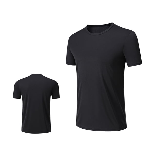cfhntfmh T-Shirts Athlétiques pour Hommes Extensibles à Col Rond T-Shirt de Course et d'Entraînement Confortable Léger à Manches Courtes Hauts de Gym