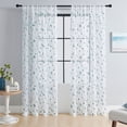 thumbnail image 2 of Ohufall Large Size Translucent Leaf Embroidered Decorative Curtains For Double Bedroom Living Room Home Window Treatments, 2 of 6