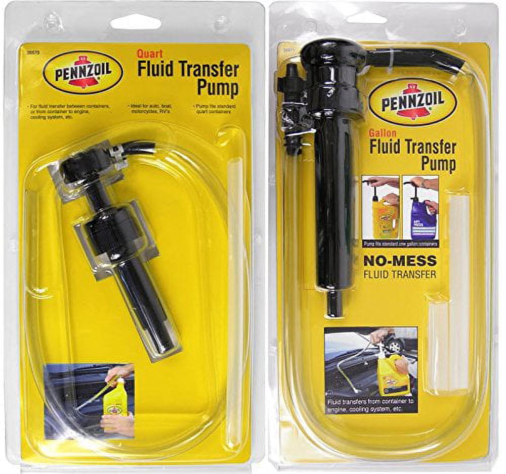 Bundle Set of Pennzoil Quart & Gallon Fluid Transfer Pumps Car Truck Motorcycle Boat RV