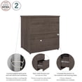 thumbnail image 3 of Bestar Logan 28W 2 Drawer Lateral File Cabinet in medium gray maple, 3 of 7