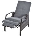 thumbnail image 1 of Outsunny Rattan Adjustable Recliner Chair with Hand-Woven All-Weather Wicker for Patio, Outdoor, Garden, Poolside, Grey, 1 of 10
