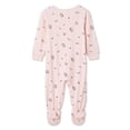 thumbnail image 2 of George Baby Girls' Two-Way Zip Printed Sleeper, 2 of 2