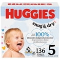 thumbnail image 1 of Huggies Snug & Dry Baby Diapers, Size 5 (27+ lbs), 136 Count, 1 of 8