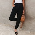 thumbnail image 4 of Birdeem Fashion Women Plus Size Drawstring Casual Solid Elastic Waist Pocket Loose Pants, 4 of 5