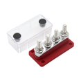 thumbnail image 2 of jinwen Barre de Bus 600A Bloc de Distribution d'Alimentation 4x Vis de Terminal 3/8 Pouces Robuste avec Rouge, 2 of 9