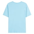thumbnail image 4 of BOBOGOJP T-Shirt en Coton à Manches Courtes Extensible T-Shirt à Manches Courtes à Col Rond (Bleu Clair,G), 4 of 5