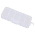 thumbnail image 1 of Thinsony 10 Grid Plastic Jewelry Removable Storage Box Beads Container Earring White 12.8x6.5x2.2cm 1Set, 1 of 6
