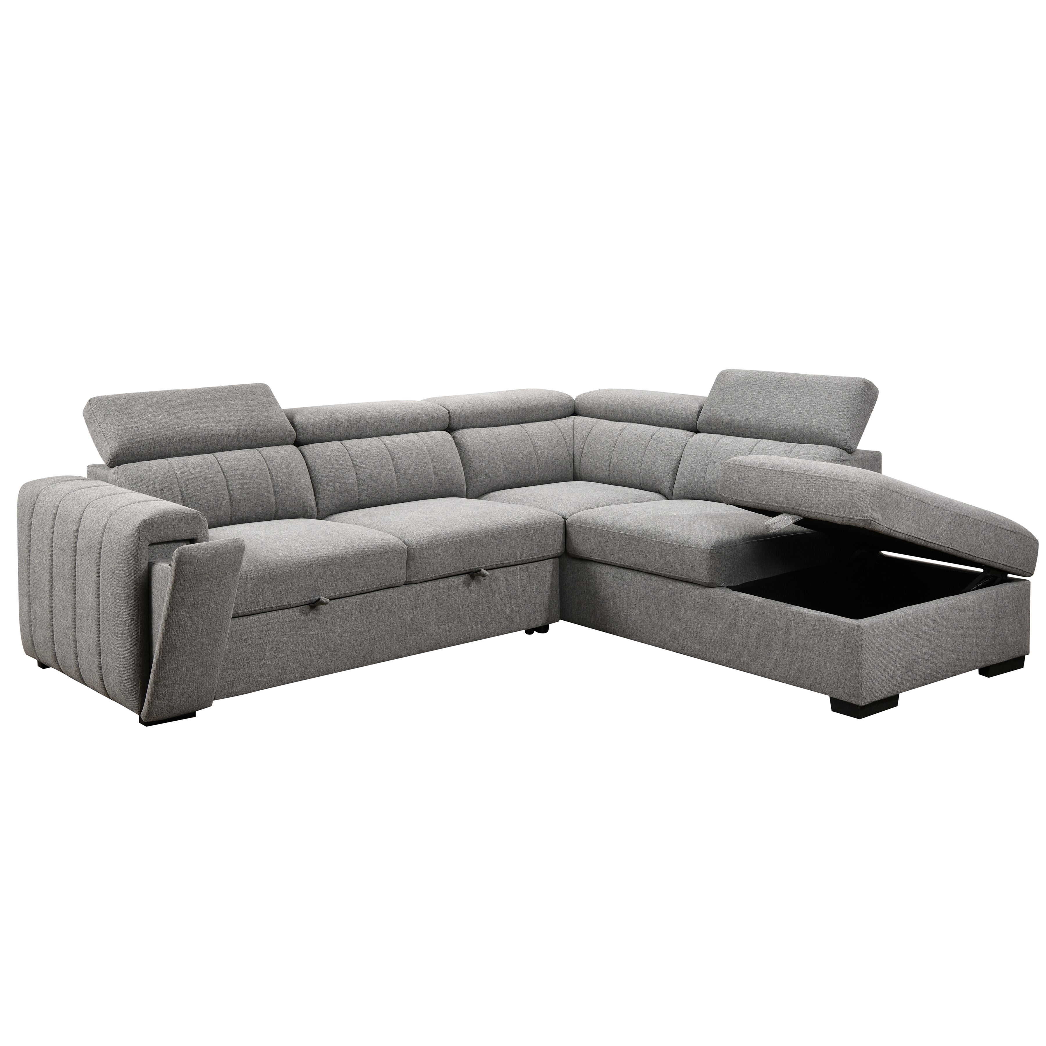 Nello Sectionnel lit 101 po avec chaise à droite