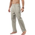 thumbnail image 2 of Innerwin Bottoms Solid Color Men Pants Outdoor Elastic Waist Loose Trousers Khaki L, 2 of 7