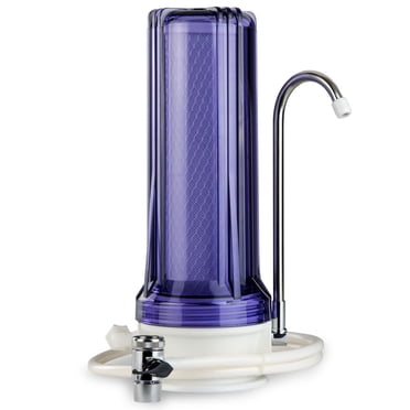 iSpring CKC1C Countertop Water Filtration Clear Housing with Carbon Block CTO Filter