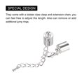 thumbnail image 4 of Unique Bargains 10 Ensembles Embouts de Cordon en Cuir 9 mm avec Fermoirs Mousqueton et Chaîne Rallonge pour Bricolage, Ton Rhodium, 4 of 7