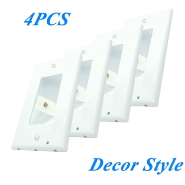 4PCS Decor Style Wall Outlet Plate Night Light Illuminated Plug Cover With Sensor Inductive light Easy Snap On No Wire Or Battery Needed