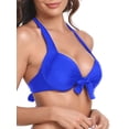 thumbnail image 4 of RELLECIGA Haut de Bikini Rehausseur pour Femme, Nœud à l'Avant, à Armatures, Maillot de Bain, 4 of 7
