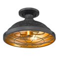 thumbnail image 4 of Golden Lighting 7312-SF BP Bartlett Semi-Flush Ceiling Light, Damp, 4 of 4