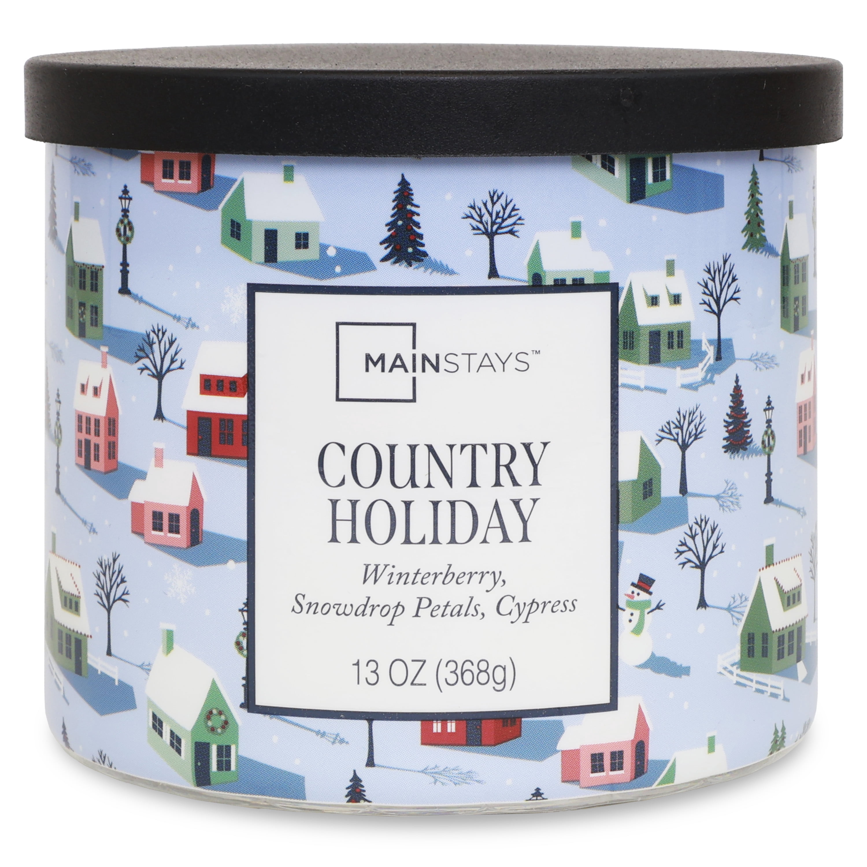 Bougie Mainstays à 3 mèches, enveloppe "Country Holiday", 13 oz