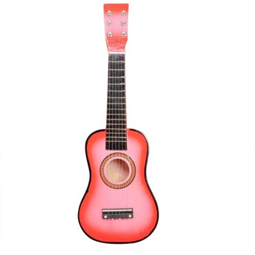 Jouets Musicaux Guitare pour Enfants avec 6 Cordes Instruments de Musique Éducatifs pour Enfants (Rose)