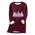 thumbnail image 2 of Meihcang Chandails en Molleton pour Femmes Grande Taille Graphique Arbre de Noël Col Rond Chandail d'Hiver Chaud Doublé Sherpa, 2 of 4