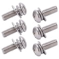 thumbnail image 1 of Screws  Nuts, 100Pcs Convenient Pan Head Machine Screws M4 0.5in With Stainless Washers For Furniture, 1 of 8