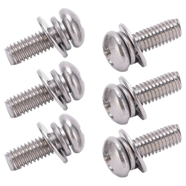 Screws Nuts, 100Pcs Convenient Pan Head Machine Screws M4 0.5in With Stainless Washers For Furniture