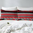 thumbnail image 4 of Housse de Couette à Imprimé Léopard Géométrie Aztèque Ensemble de Literie pour Femmes Hommes Garçons Filles, Housse de Couette Patchwork à Rayures Rouges Framboise Peau d'Animal Africaine Ensemble de Lit Simple, Grand Félin Aquarelle Taches de Guépard Déco de Chambre, 4 of 5