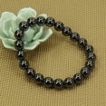 thumbnail image 3 of Bracelet Extensible Unisexe en Perles Rondes de 8 mm en Hématite Noire Naturelle, 3 of 5