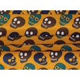 thumbnail image 4 of oneOone Velvet Mustard Yellow Fabric Skull Craft Projects Decor Fabric Printed By The Yard 58 Inch Wide, 4 of 5
