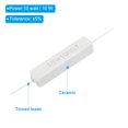 thumbnail image 3 of Unique Bargains 10Pcs 100 Ohm Resistors, 10W Ceramic Cement Resistor Power Cement Resistor Kit Tolerance 5% for Power Adapters Audio, 3 of 4