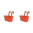 thumbnail image 2 of relayinert Outdoor Hanging Pots For Plants Practical And Beautiful Solution Detachable orange red 2Set, 2 of 6