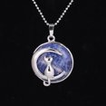 thumbnail image 1 of Women Necklace Cat on Moon Crystal Suspension Pendants Hardshell Charms, 1 of 6