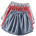 thumbnail image 1 of Diufon Womens 3PCS Jogger Shorts Elastic Waist Drawstring Yoga Shorts Solid Color Shorts with Pockets, 1 of 7