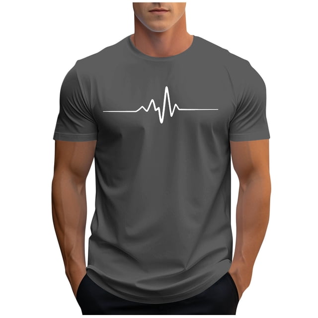 Plebaso T-shirt Graphique pour Hommes Été Manches Courtes T-Shirts Col Rond Chemises Décontractées Hauts de Plage Imprimés pour Hommes
