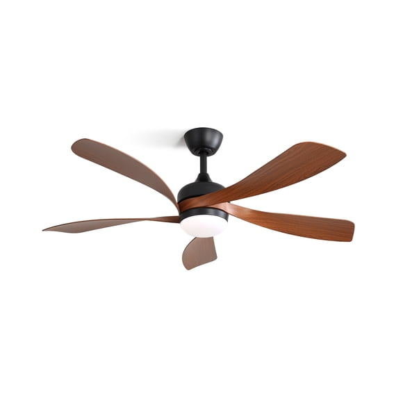Sofucor 52-Inch Flush Mount Modern Ceiling Fan with 5 Blades, Remote Control, 3-Colour LED Light, Quiet Reversible DC Motor