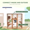 thumbnail image 4 of PawHut Catio Outdoor Cat House Wooden Cat Enclosure w/ Bridge, Resting Box, 4 of 10