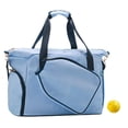 thumbnail image 1 of Lipstore Sac pour Raquette de Pickleball Sac Bandoulière avec Fermeture Éclair Sac de Transport Portable Ajustable Bleu Ciel, 1 of 7