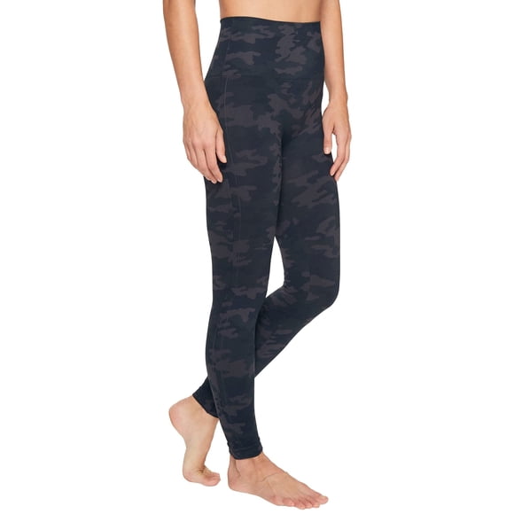 SPANX Women's Seamless Camo Leggings, Black Camo, Medium