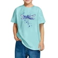 thumbnail image 4 of Économies d'Été! SROBPTY T-Shirts à Manches Courtes pour Tout-Petits, T-Shirt Imprimé pour Garçons Tout-Petits Mode Col Rond Imprimé Manches Courtes Bleu, 7 Ans, 4 of 4