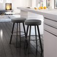 thumbnail image 3 of Amisco Swice 26.25" Polyester Swivel Counter Stool in Heather Light Gray/Black, 3 of 6