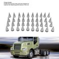 thumbnail image 3 of Spiked Lug Nut Cover, Chrome Lug Nut Caps, ABS Material, Stylish Appearance, Versatile Compatibility, Fit Most Trucks and Trailers, 3 of 7