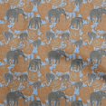 thumbnail image 1 of oneOone Viscose Chiffon Brown Fabric Animal Sewing Material Print Fabric by The Yard 42 Inch Wide, 1 of 4