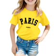 thumbnail image 1 of Chemises de Sport pour Filles 4t Chemise Garçon et Fille Mode Décontractée Imprimé Col Rond Manches Courtes T-Shirt Haut, 1 of 4