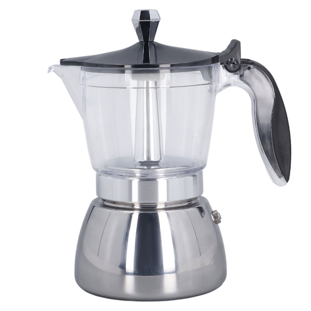 Coffee Maker, Universal Portable 6 Cup Moka Pot Reusable For Office Use