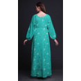 thumbnail image 4 of Bimba Robe Maxi à Manches Longues pour Femmes en Georgette Mousse Imprimée de Feuilles de Pacanier, Taille Élastique - XX-Grand, 4 of 5