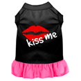thumbnail image 1 of Kiss Me Screen Print Dress Black With Bright Pink Xxl (18), 1 of 1