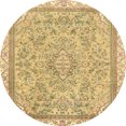 thumbnail image 1 of Ahgly Company Tapis d'Intérieur Ronds Abstraits Brun Cannelle, Tapis de Zone Abstraits, 5 Pieds Rond, 1 of 6