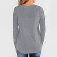 thumbnail image 4 of hotojiny Plus Size Tops for Women Casual Long Sleeve Button Henley Shirts 2025 Spring Soft Loose Solid Color Tunics Tee, 4 of 4