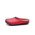 thumbnail image 3 of Woobling Womens Mules Slip On Flats Comfort Clogs Lightweight Slides Walking Leather Mule Red US 4, 3 of 5