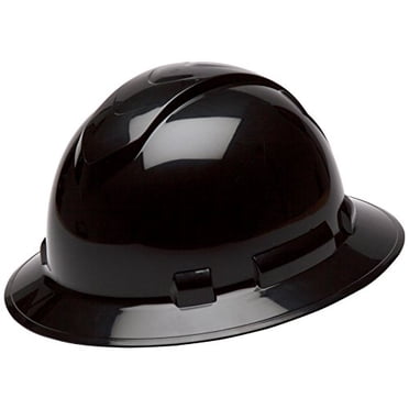 Pyramex Ridgeline Casque Rigide à Grand Bord, Suspension à Cliquet 4 Points, Noir