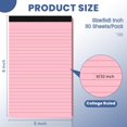 thumbnail image 2 of 6pcs Small Note Pads, Color Notepads 5x8 College Ruled Notebook, Writing Pads 5 x 8, Legal Pads, Memo Pad Paper Perforate, Ruled Line Notebooks for Work, School, Office, 2 of 7